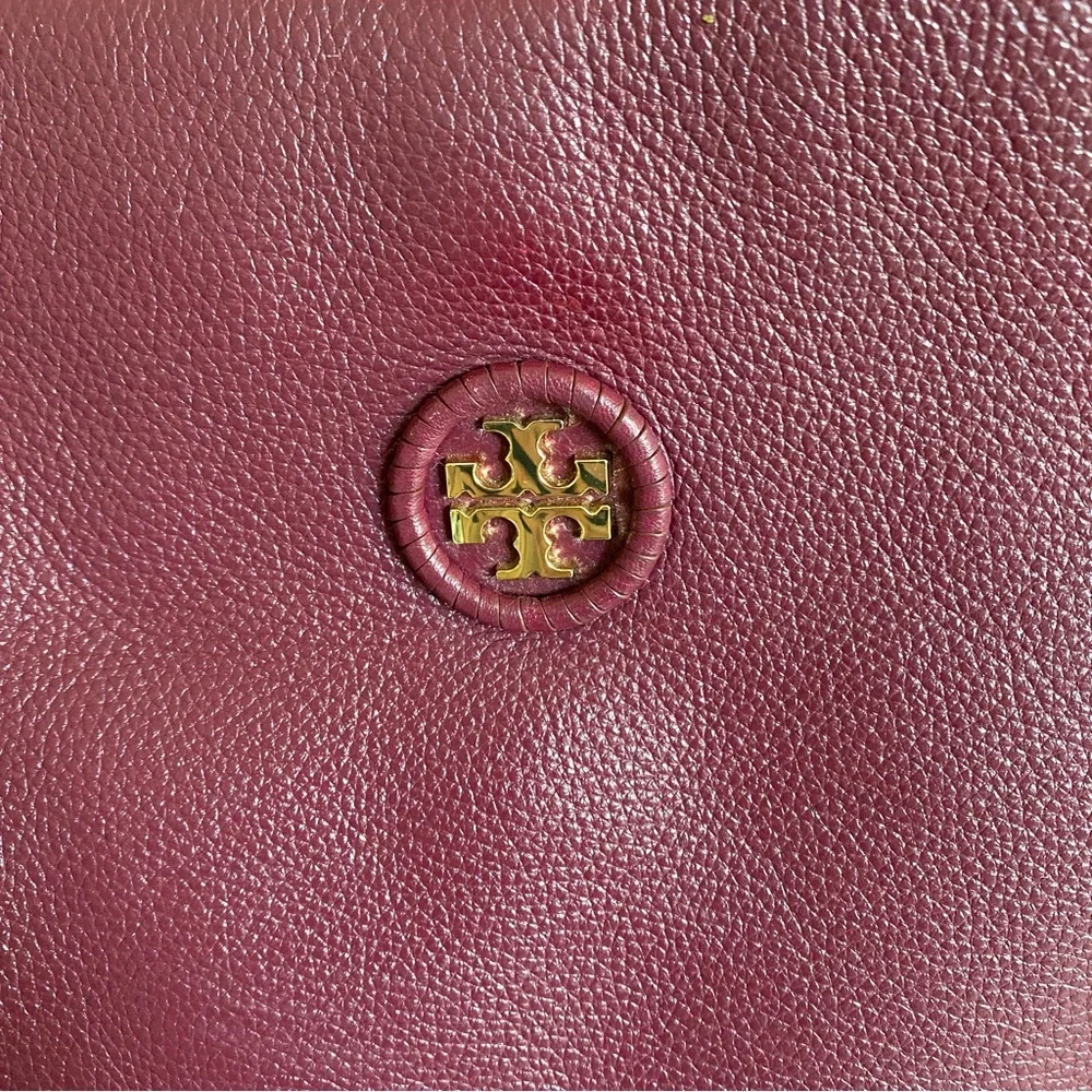 Tory Burch burgundy hobo bag